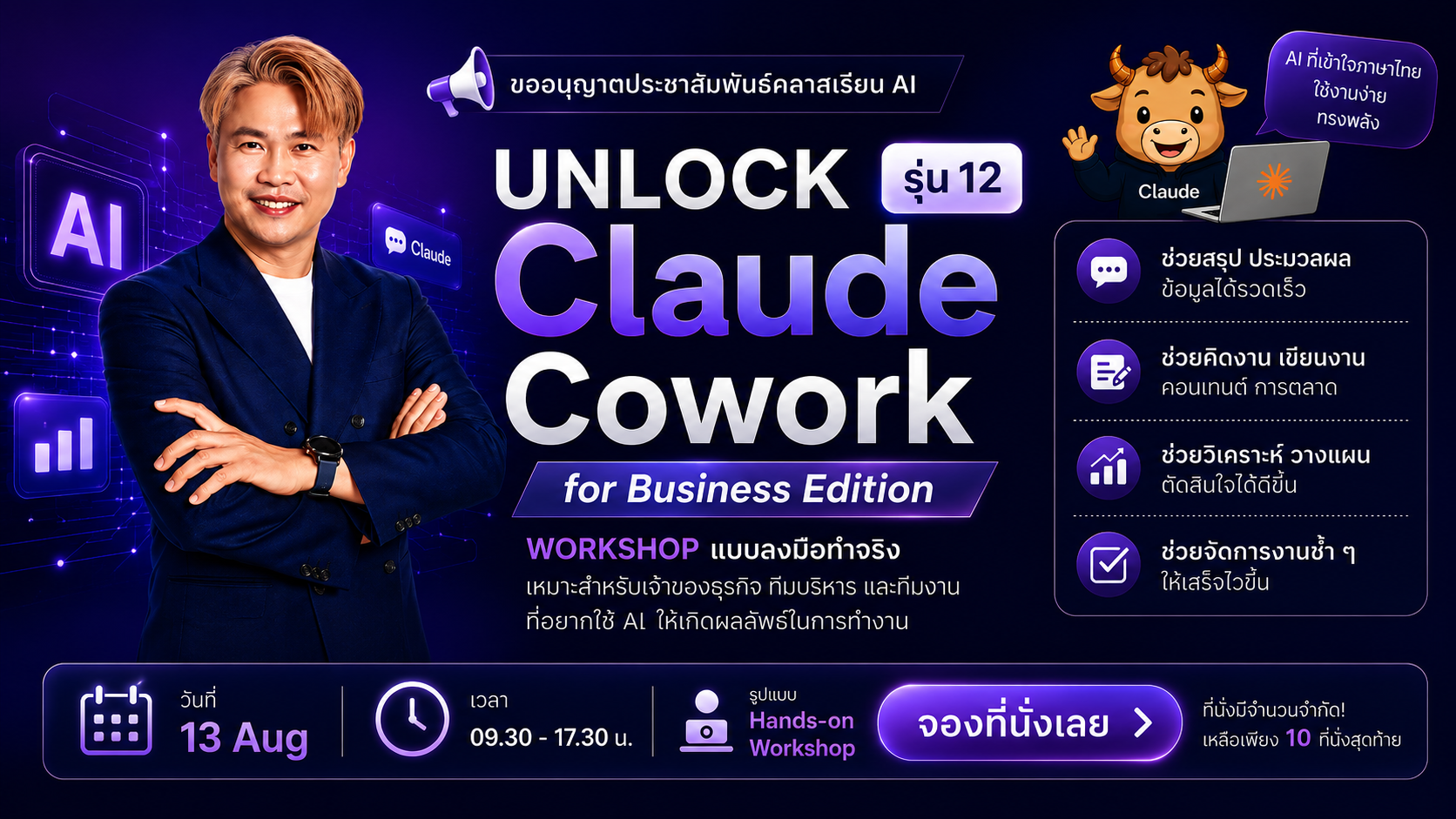 Unlock Claude Cowork รุ่น 12 Business Edition